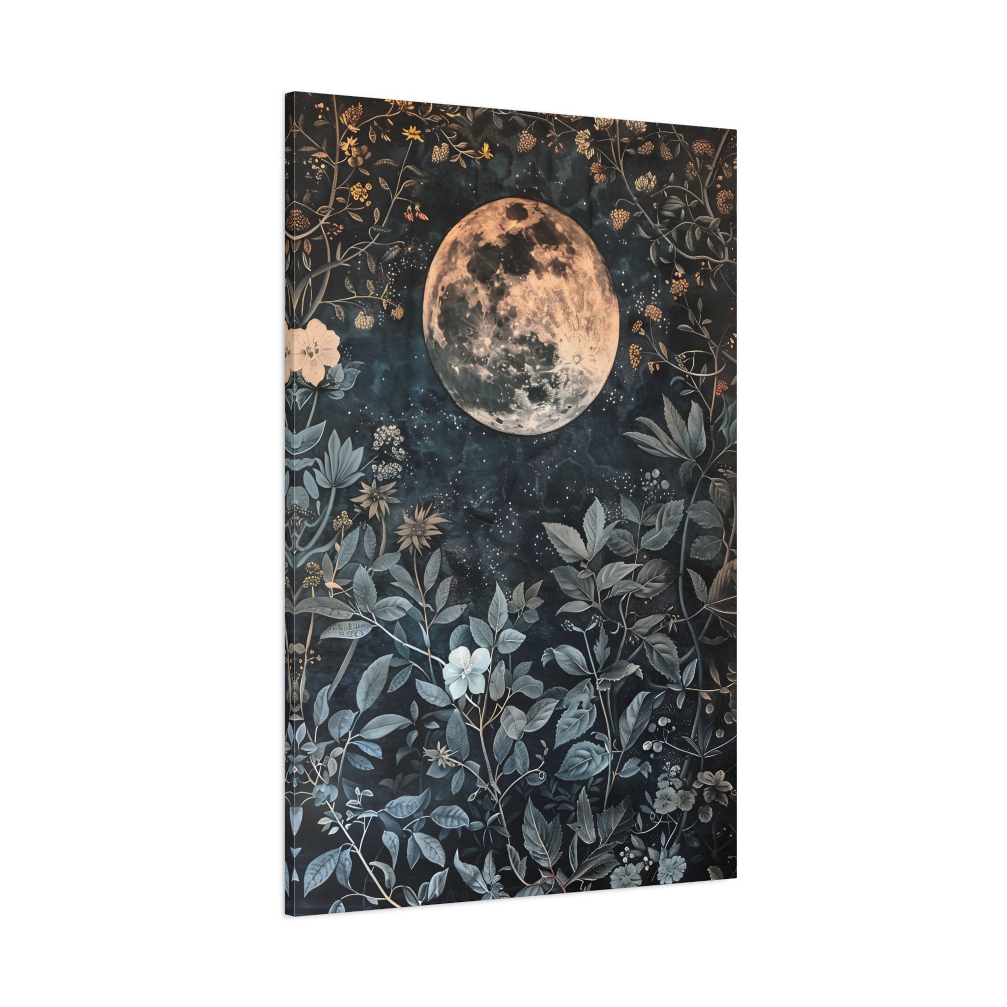 1.25" Matte Canvas - Midnight Moonlit Garden
