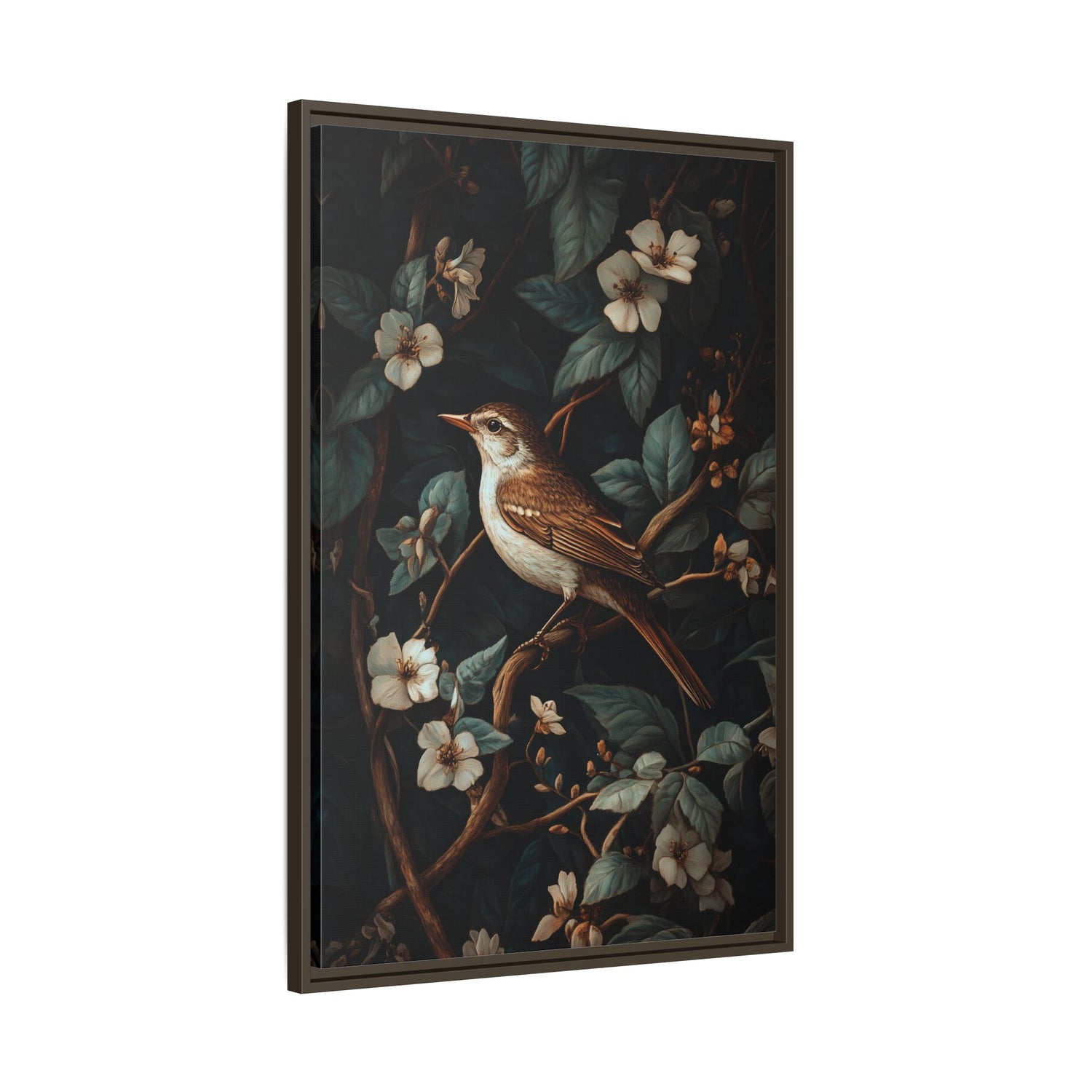 Framed Canvas - Serenade Among Blossoms