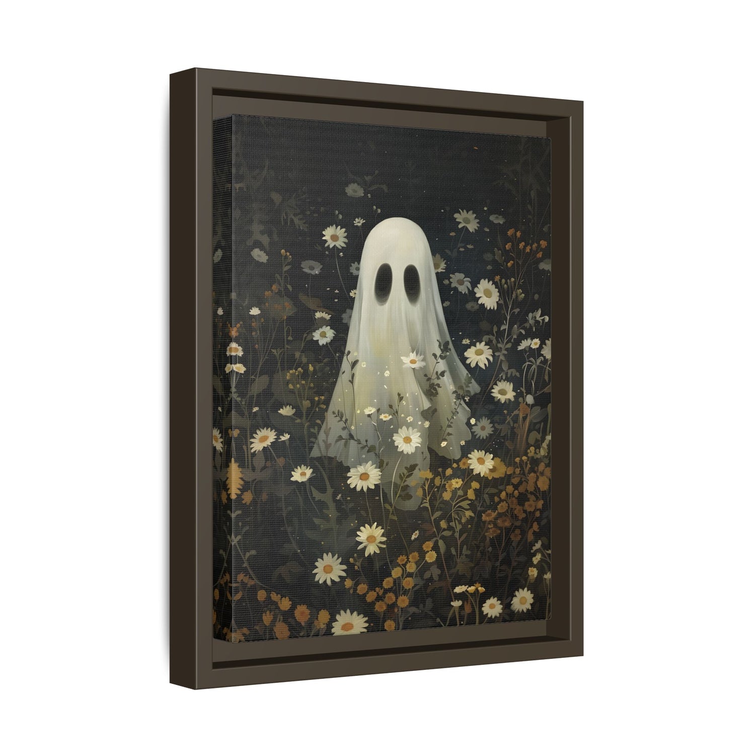Framed Canvas - Daisy Meadow Ghost