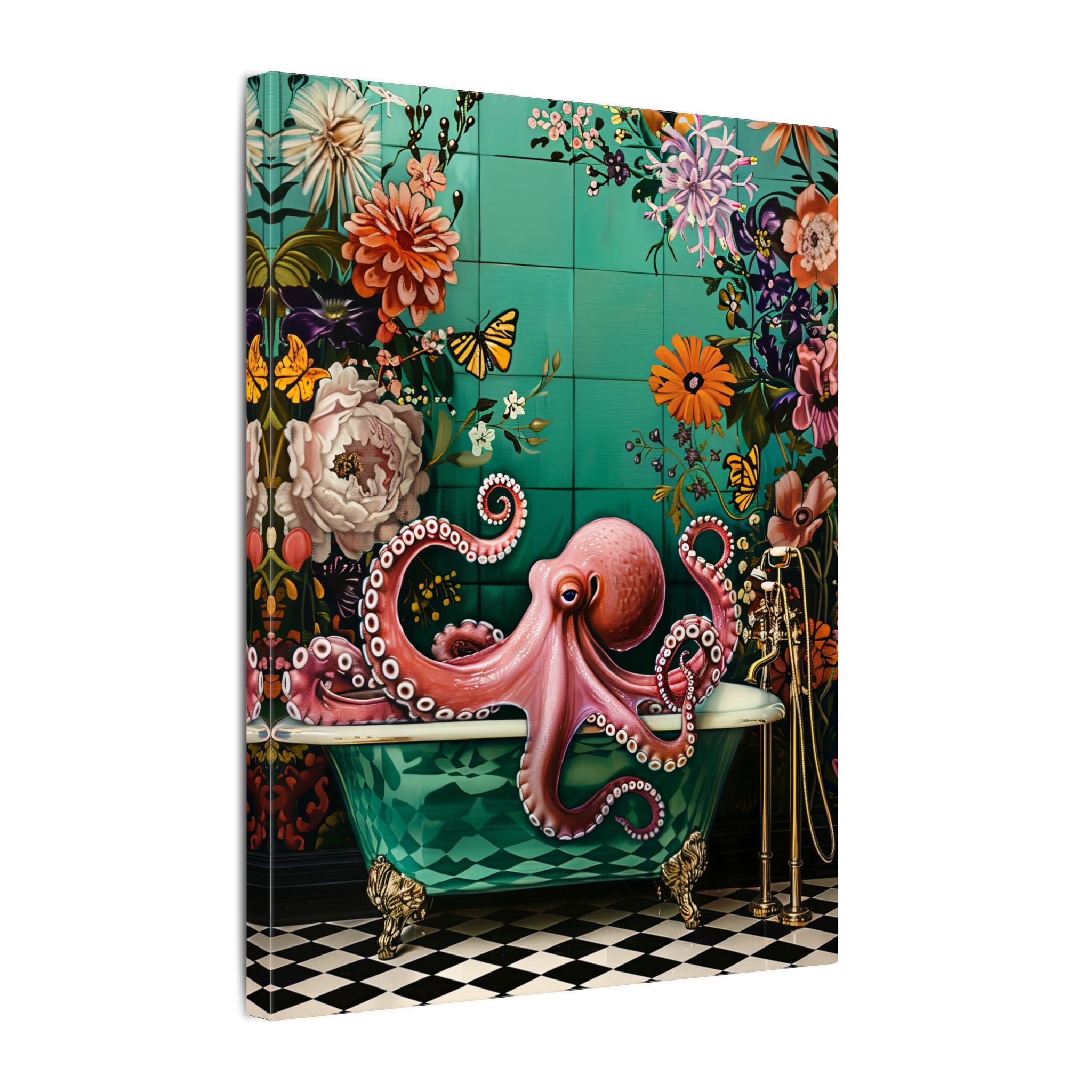 .75" Matte Canvas - Octopus Bath Royale