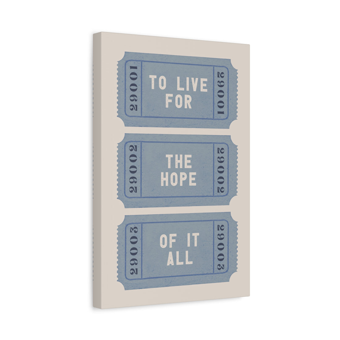1.25" Matte Canvas - The Hope Ticket Trilogy