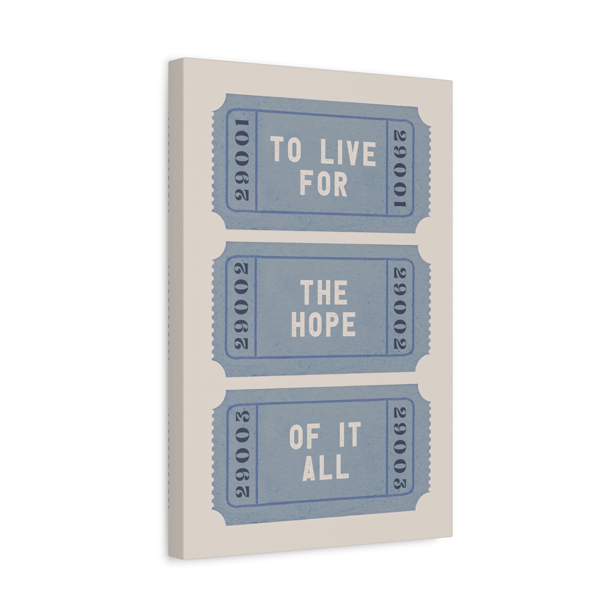 1.25" Matte Canvas - The Hope Ticket Trilogy