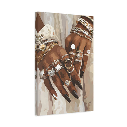 1.25" Matte Canvas - Layered Luxe Jewelry Hands