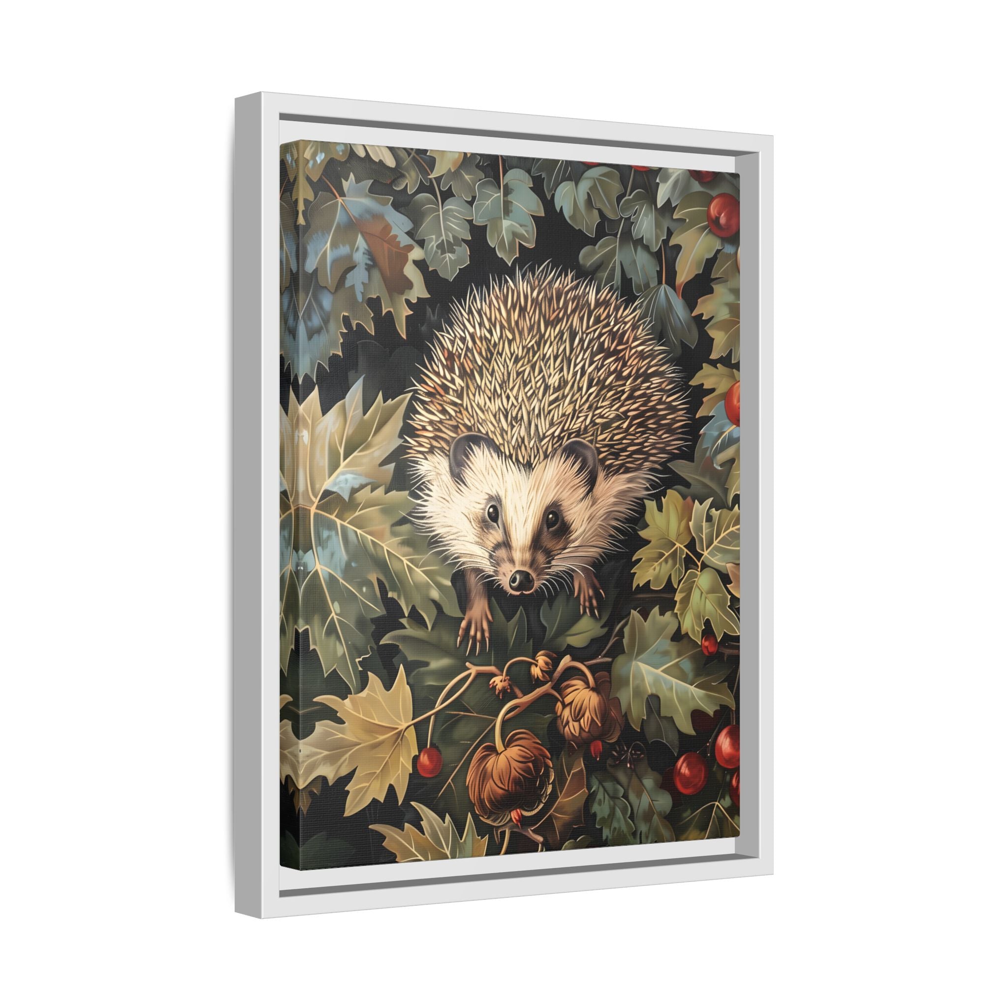 Framed Canvas - Woodland Hedgehog Hideaway