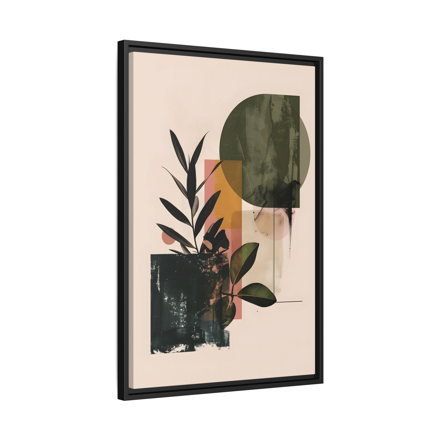 Framed Canvas - Sage Geometry Botanicals
