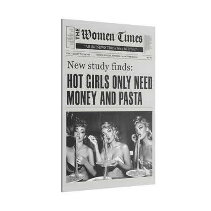 .75" Matte Canvas - Retro Pasta Gazette