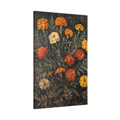 .75&quot; Matte Canvas - Marigold Midnight Garden