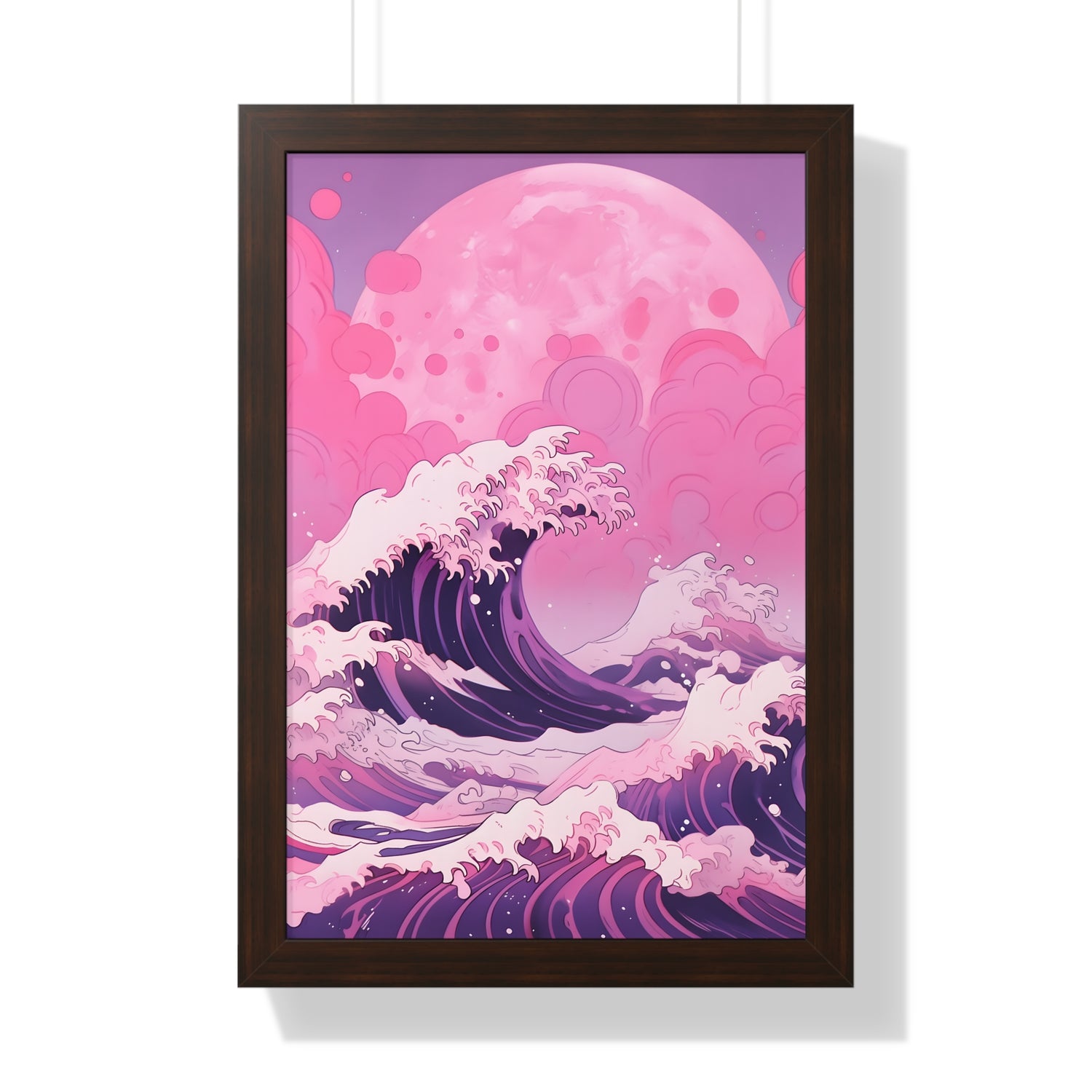 Framed Paper Print - Pink Moon Tide