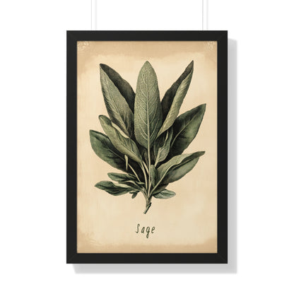 Framed Paper Print - Botanical Sage Study