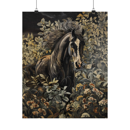 Equine Elegance in Twilight Bloom