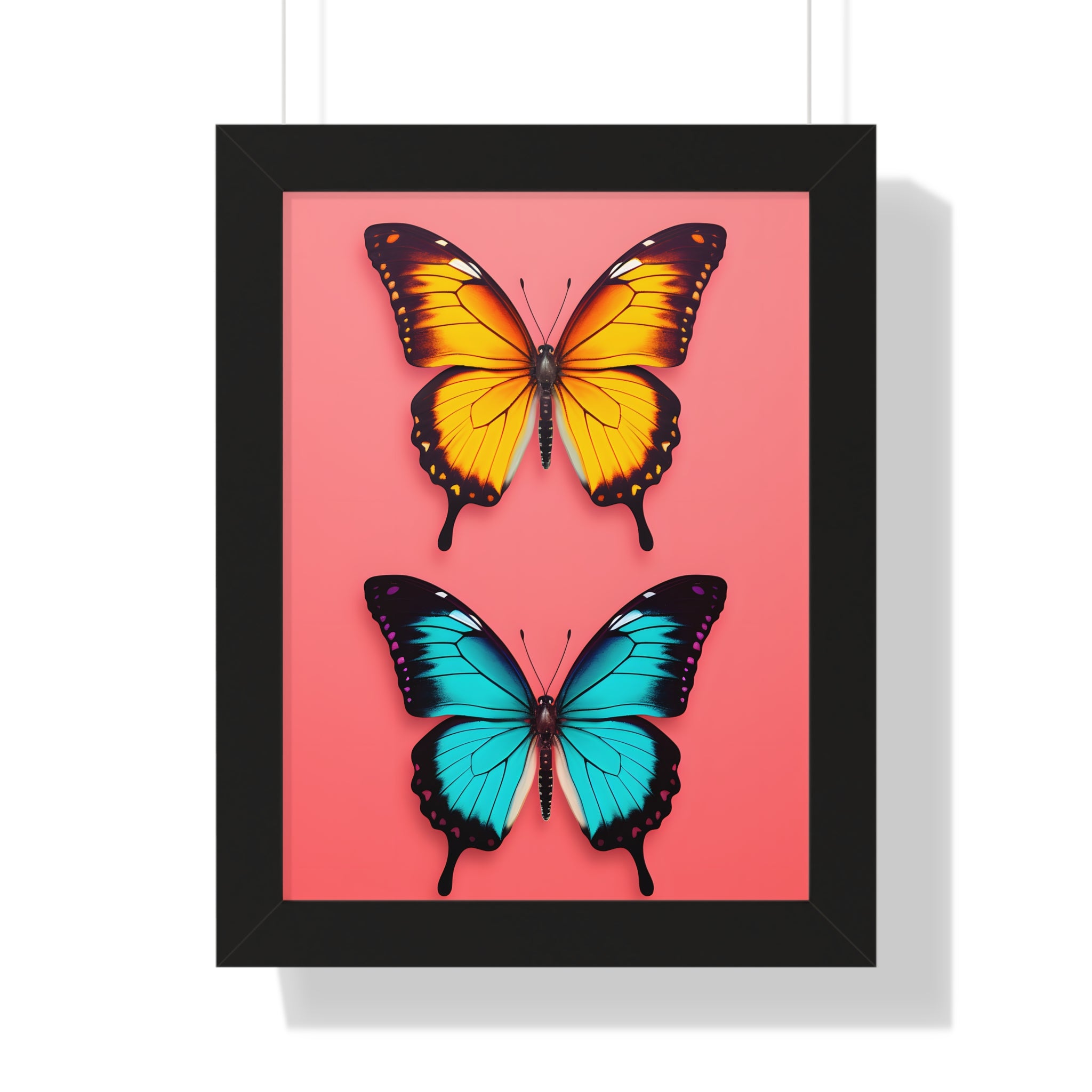 Framed Paper Print - Dueling Butterflies Wonder