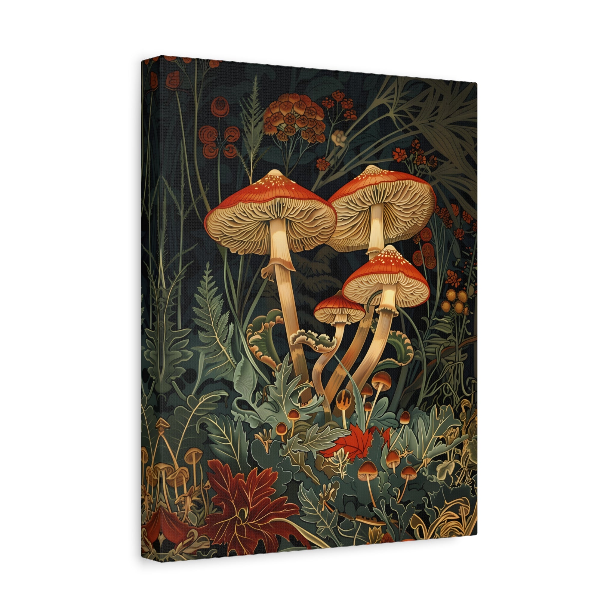 1.25" Matte Canvas - Elegant Mushroom Reverie