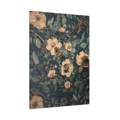 .75&quot; Matte Canvas - Buzzing Floral Symphony