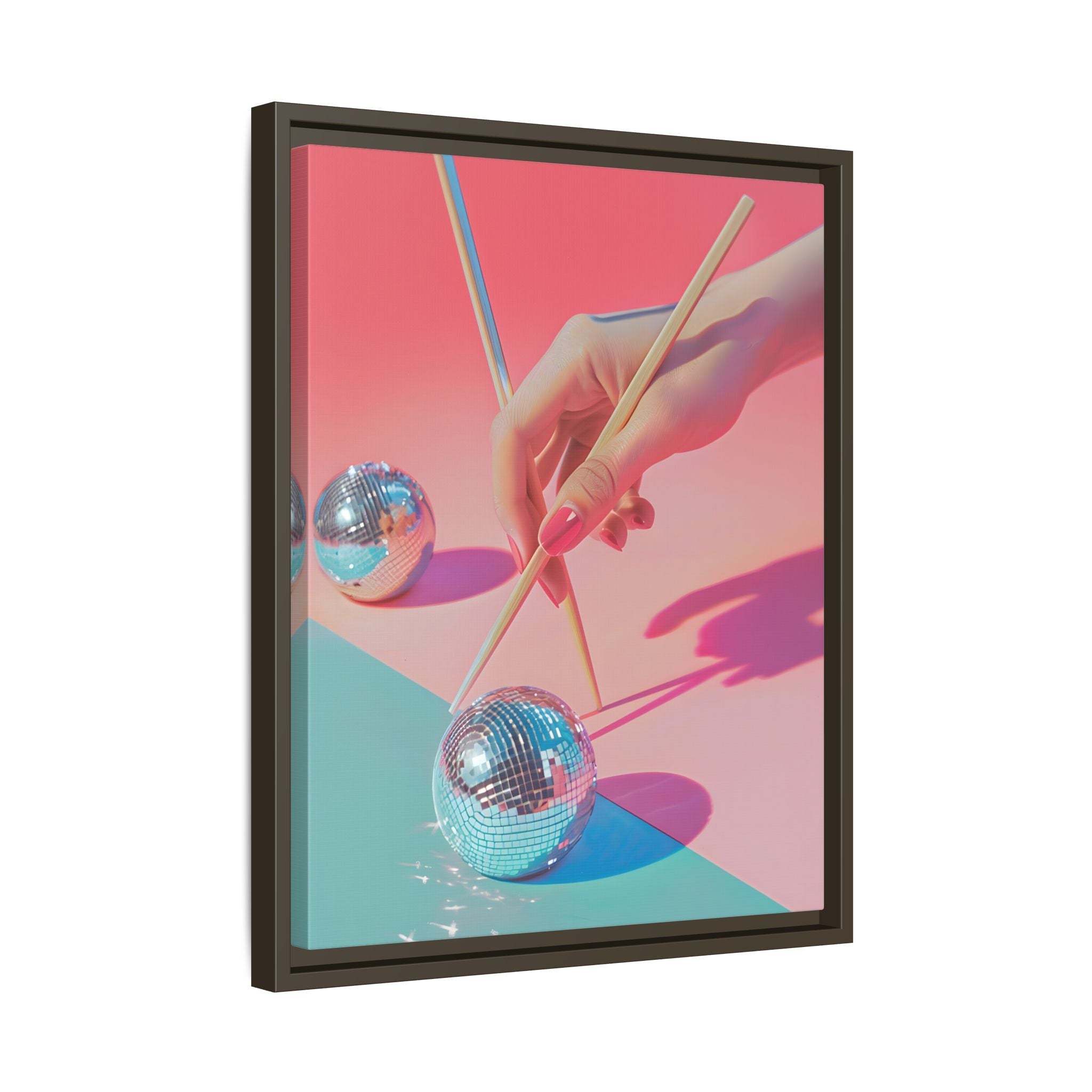 Framed Canvas - Disco Chopsticks Delight