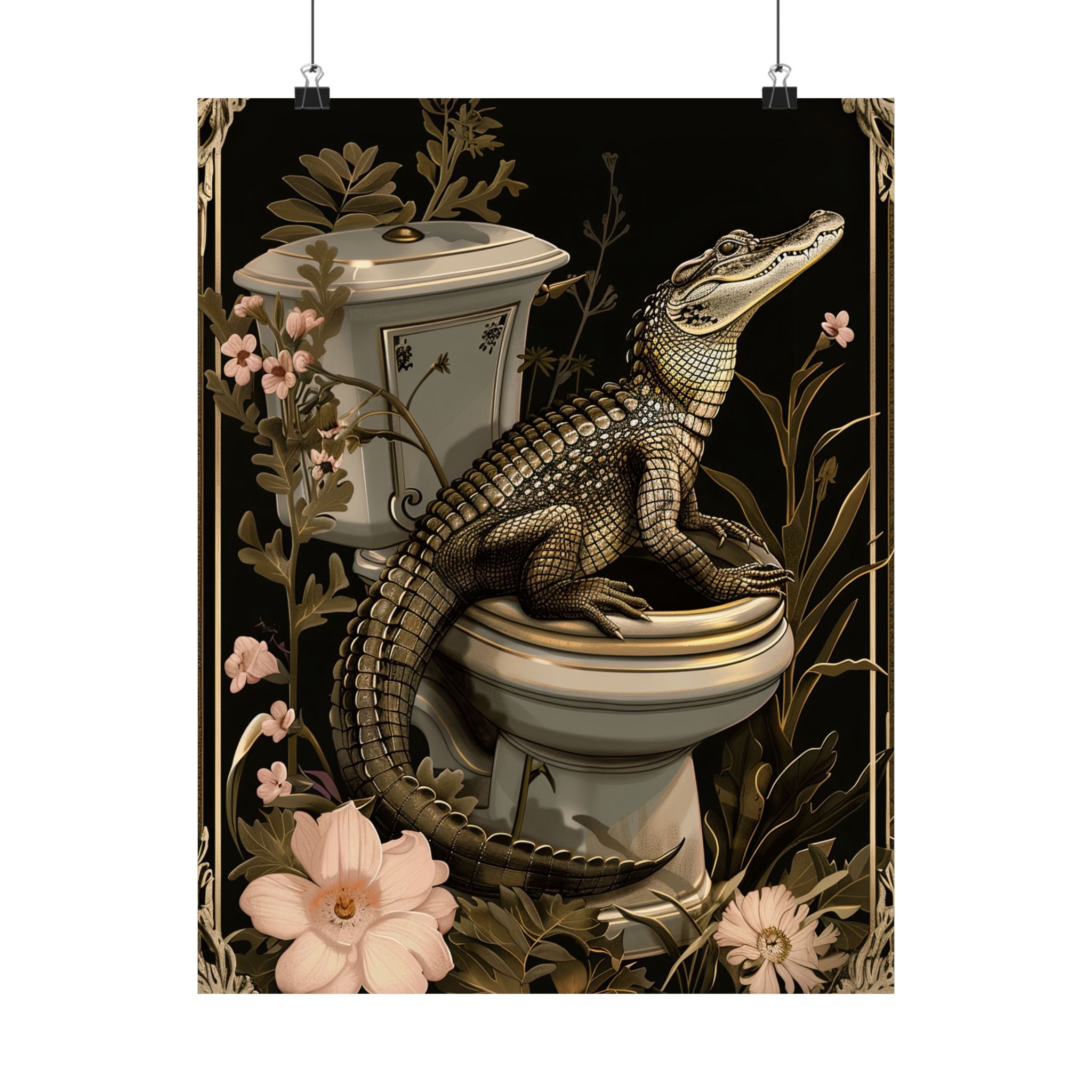 Toilet Gator Floral Surprise