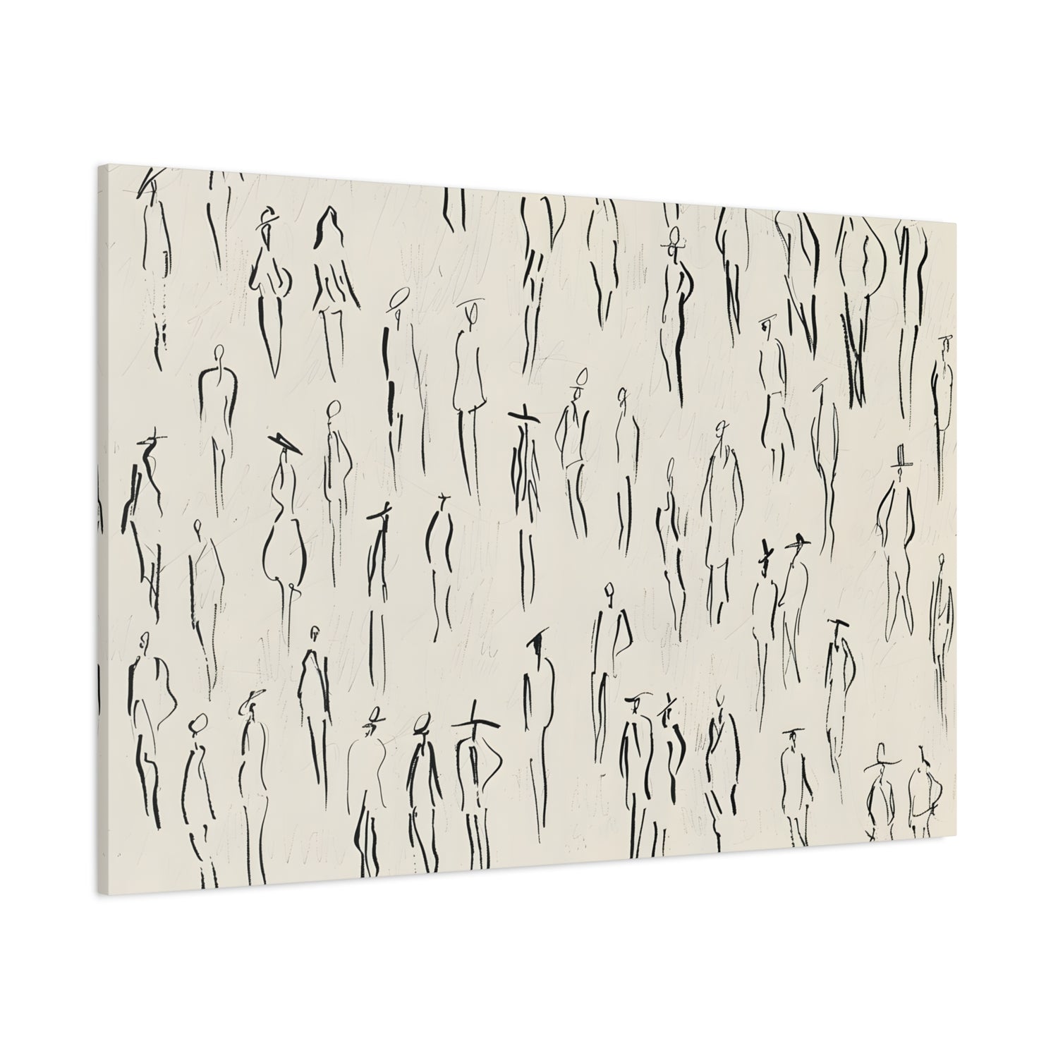 1.25" Matte Canvas - Crowd in Motion Linework