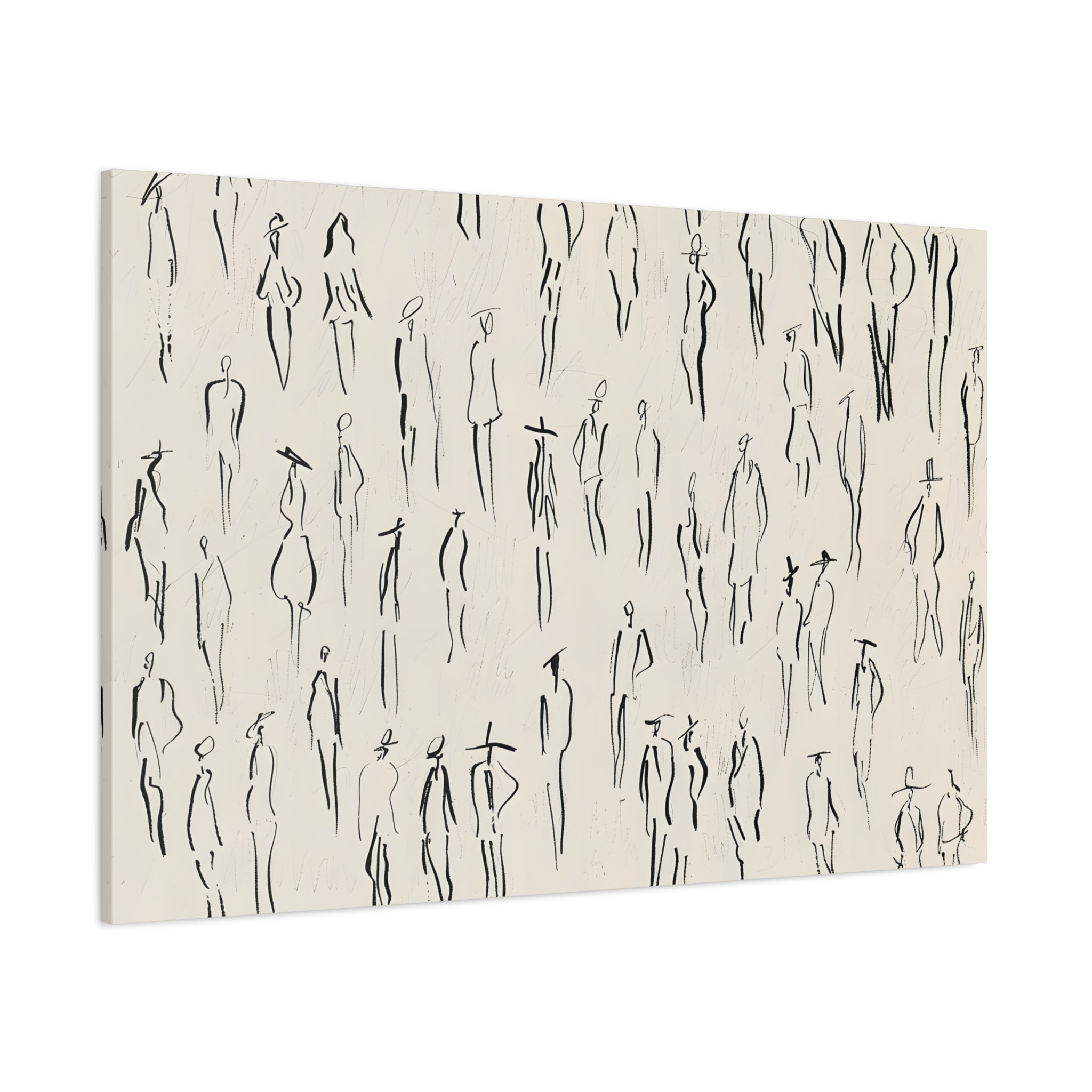 1.25" Matte Canvas - Crowd in Motion Linework