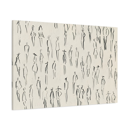 1.25" Matte Canvas - Crowd in Motion Linework
