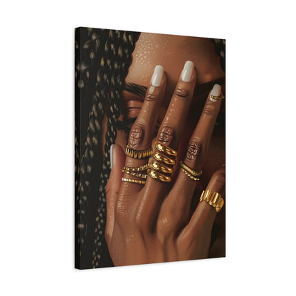 1.25" Matte Canvas - Braided Golden Ring Beauty