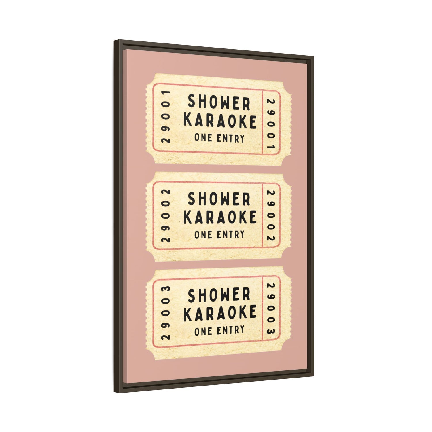 Framed Canvas - Shower Karaoke Admit Ticket