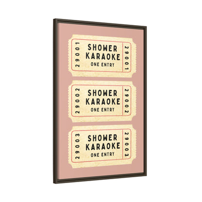 Framed Canvas - Shower Karaoke Admit Ticket