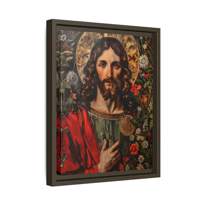 Framed Canvas - Sacred Floral Savior