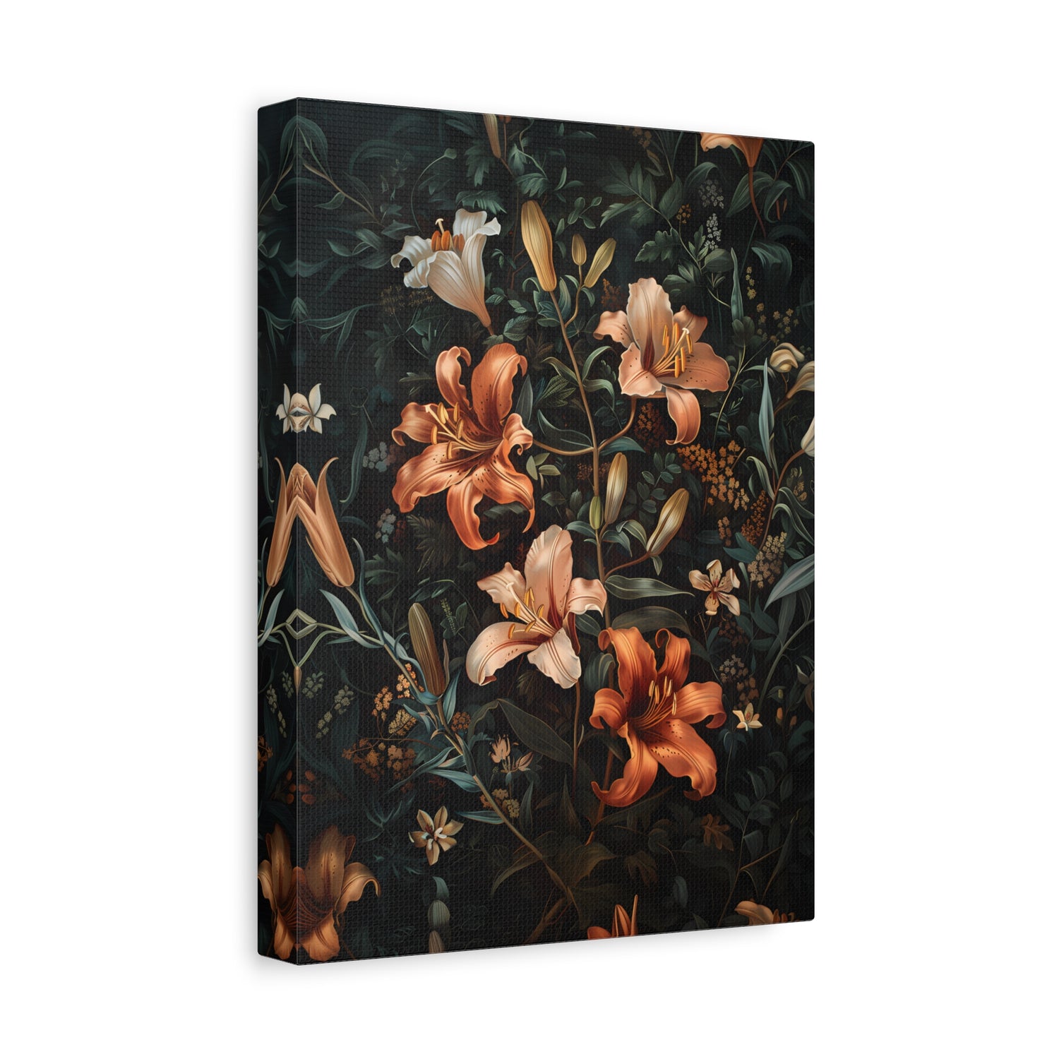 1.25" Matte Canvas - Elegant Blooming Lilies