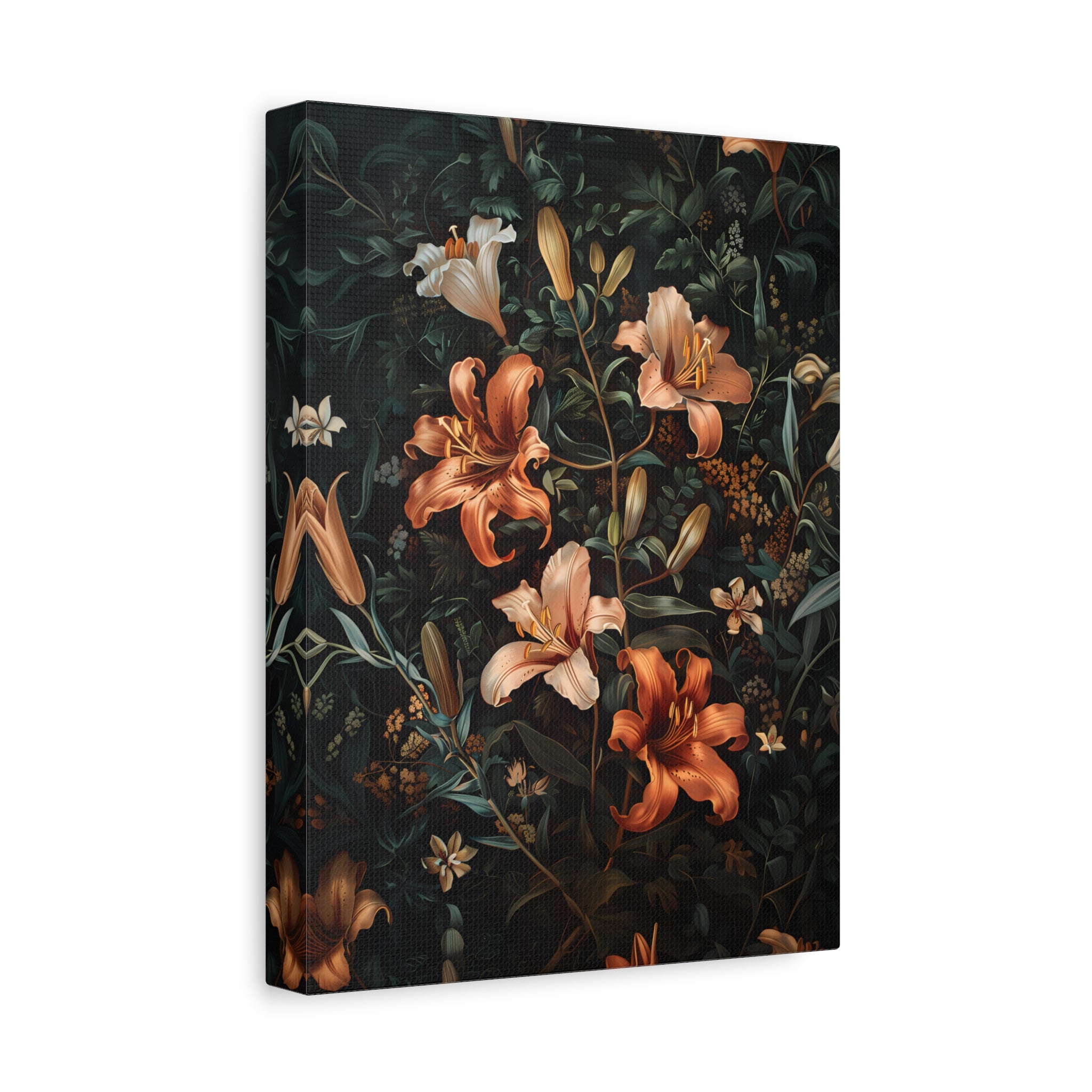 1.25" Matte Canvas - Elegant Blooming Lilies