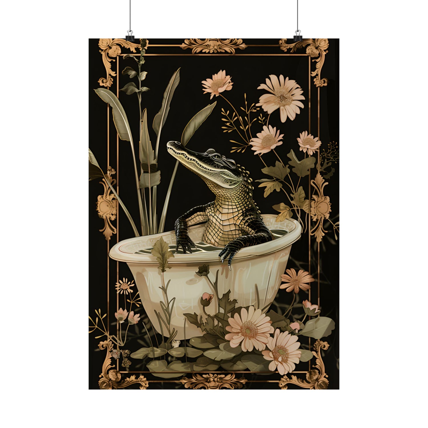 Crocodile in Bloom Bath Bliss