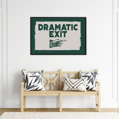 Framed Canvas - Dramatic Exit Strategy
