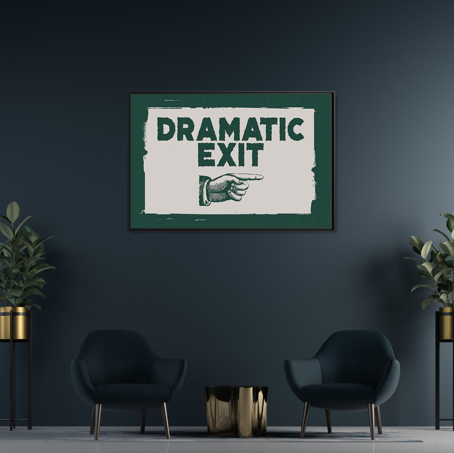 Framed Canvas - Dramatic Exit Strategy