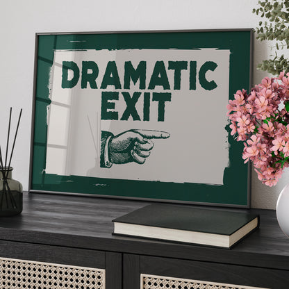Framed Paper Print - Dramatic Exit Strategy