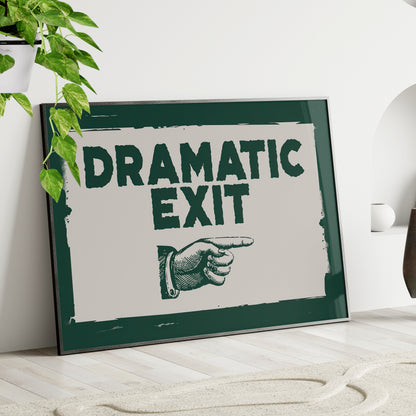 Framed Paper Print - Dramatic Exit Strategy