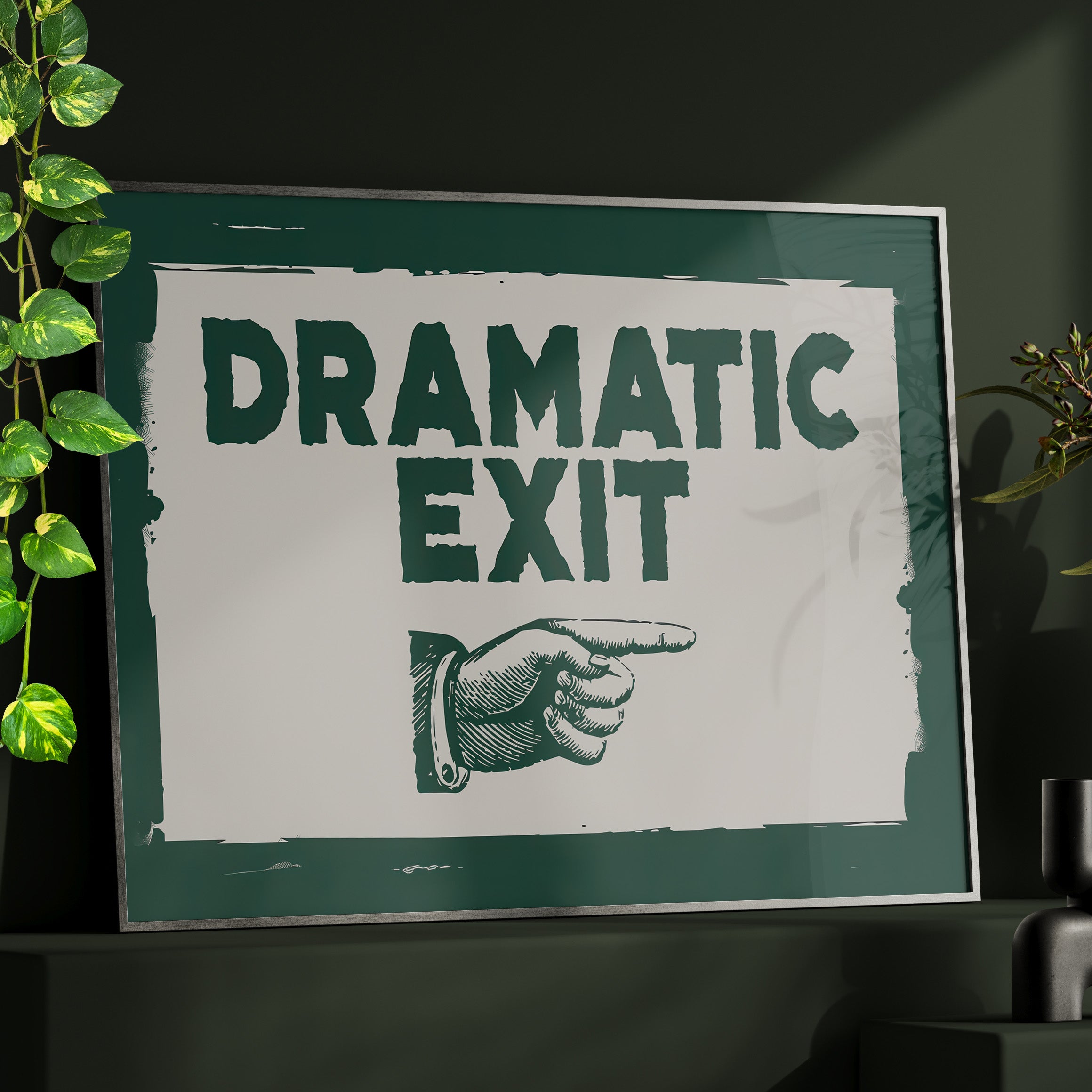 Framed Paper Print - Dramatic Exit Strategy
