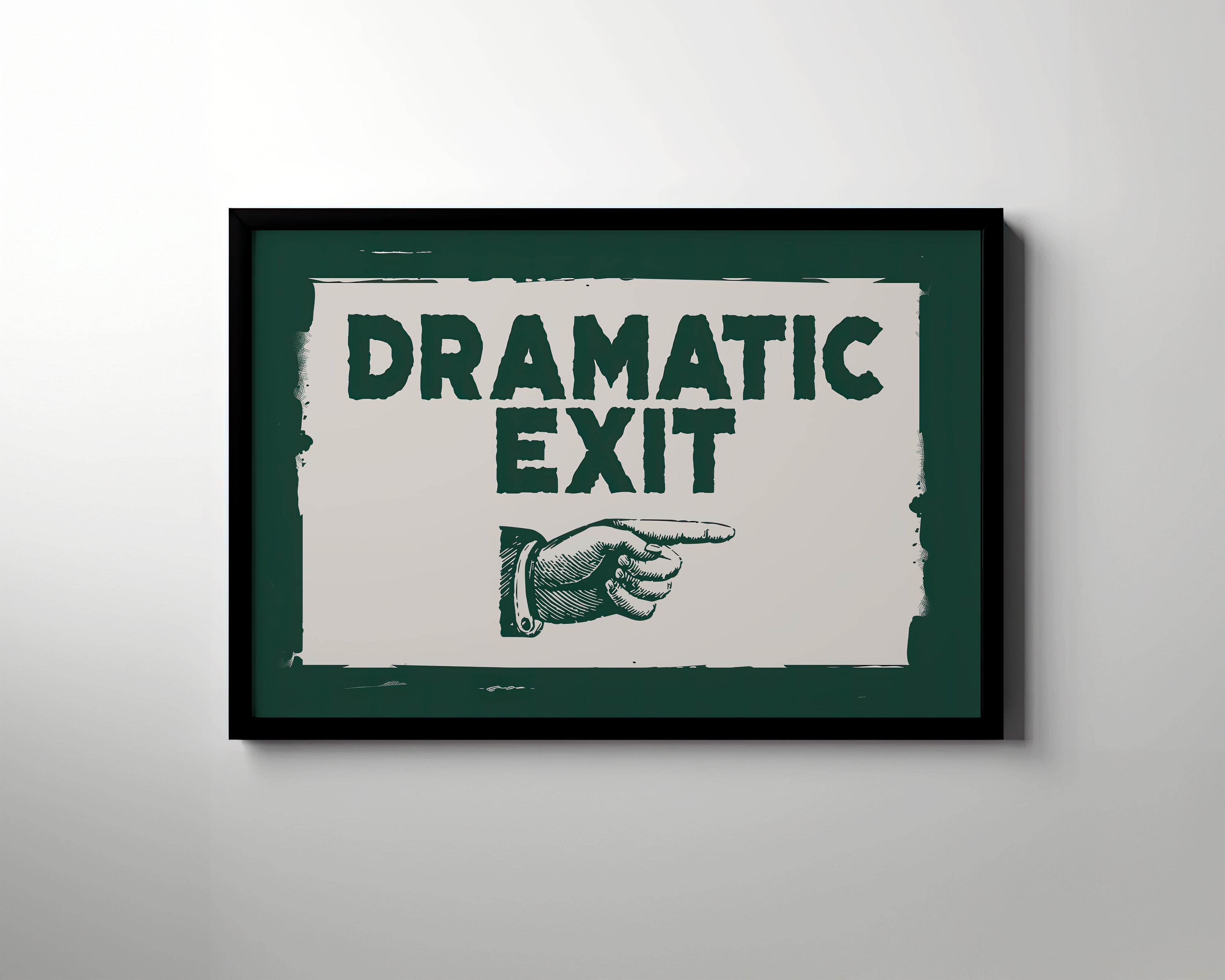 Framed Paper Print - Dramatic Exit Strategy