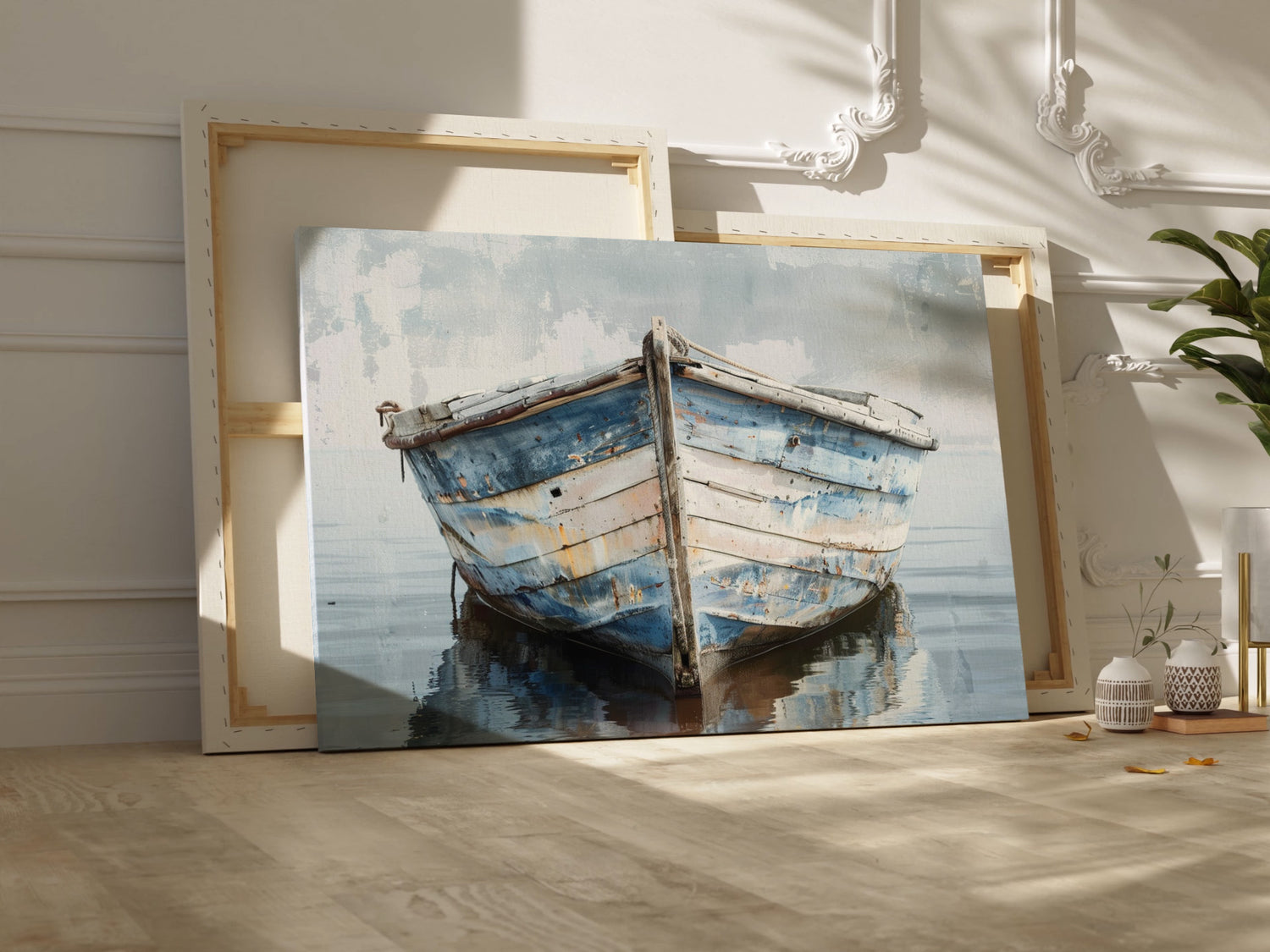 .75" Matte Canvas - Weathered Harbor Boat