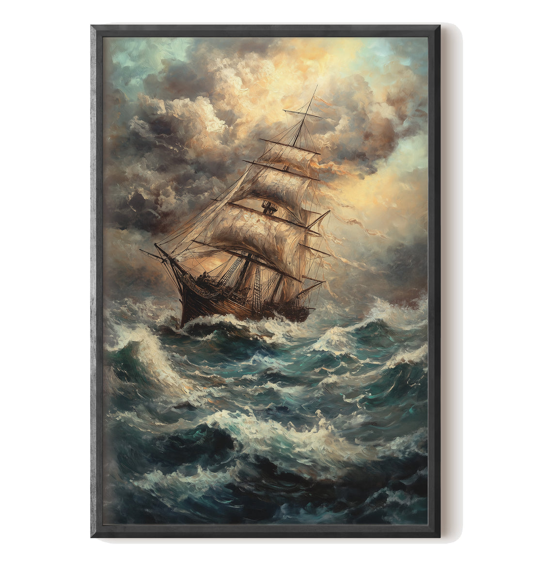 Stormy Voyage Sailing Ship