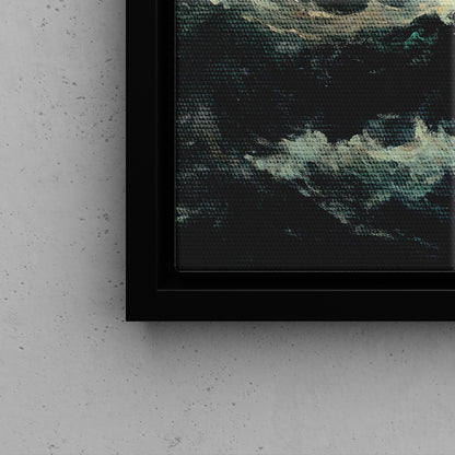 Framed Canvas - Stormy Voyage Sailing Ship