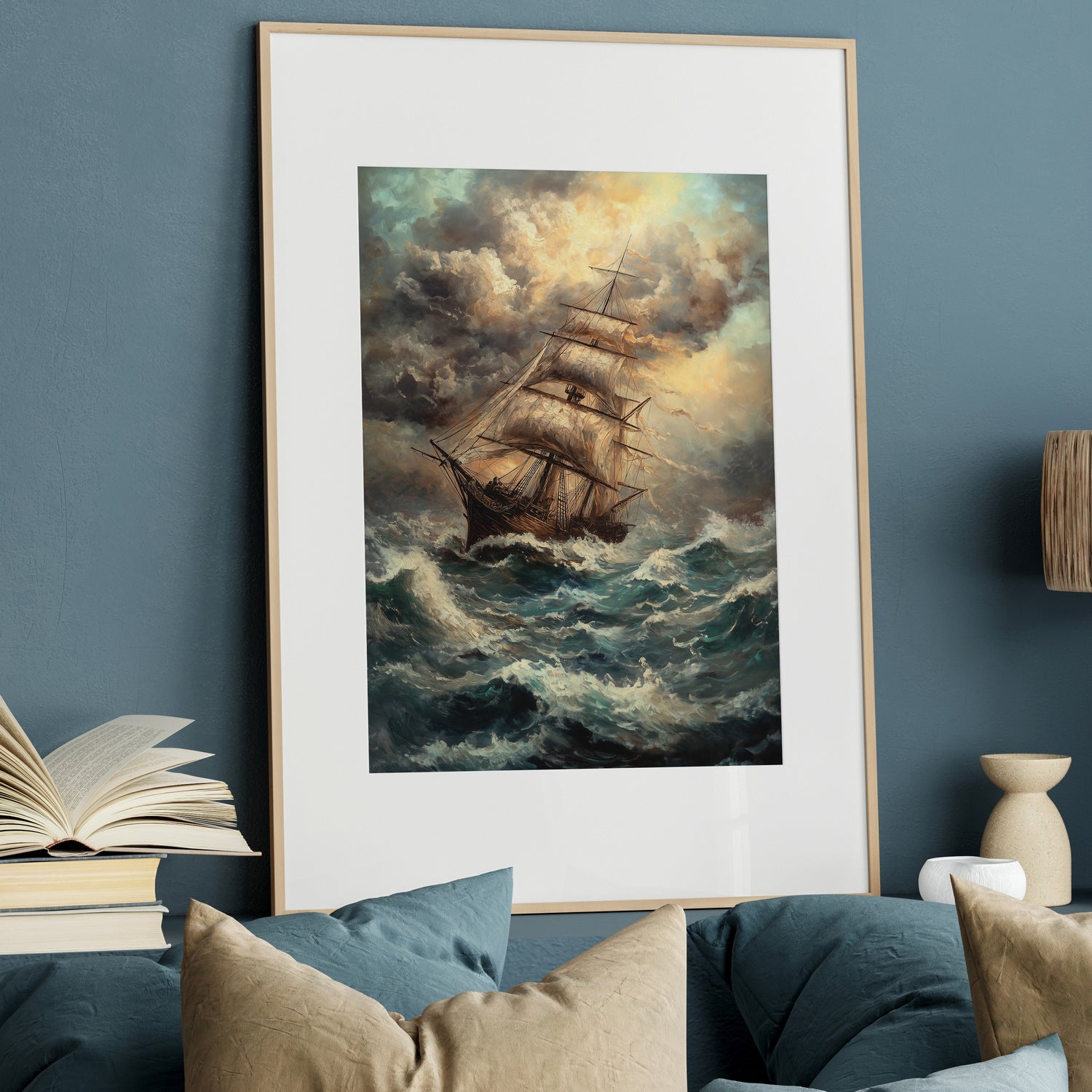 Stormy Voyage Sailing Ship