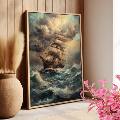 Stormy Voyage Sailing Ship
