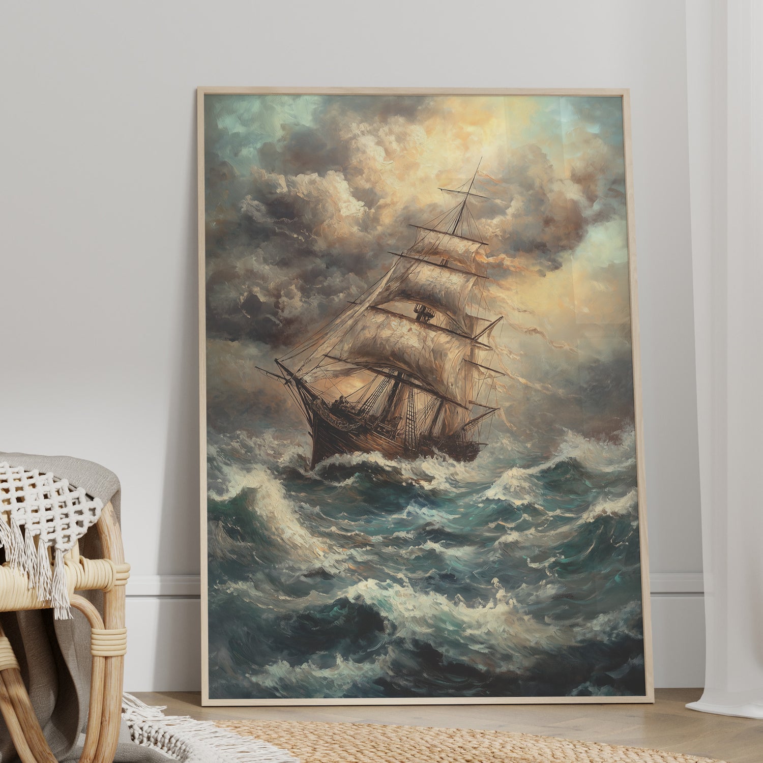 Stormy Voyage Sailing Ship