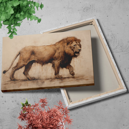 .75&quot; Matte Canvas -  Regal Savannah Wanderer