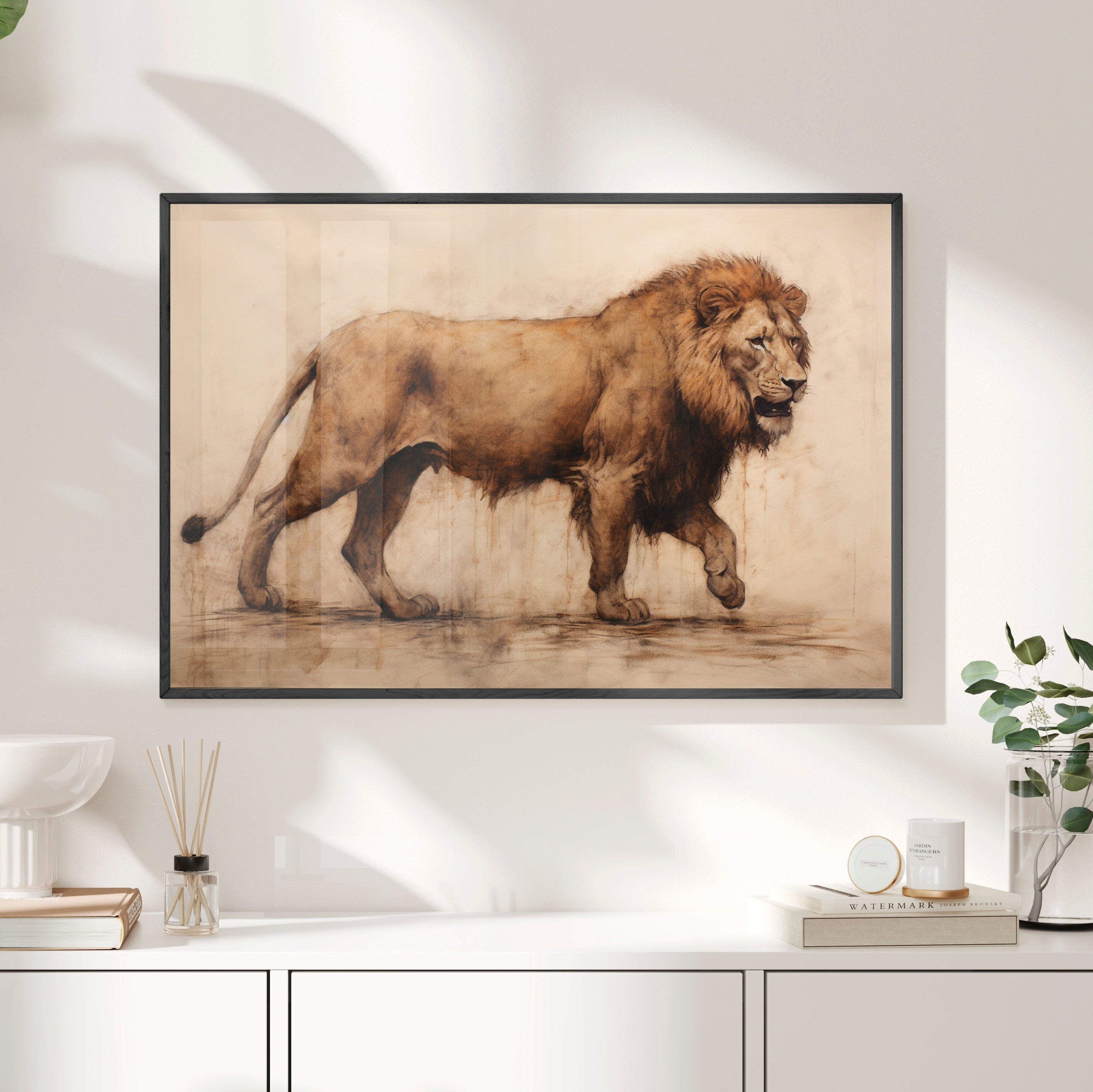 Framed Paper Print -  Regal Savannah Wanderer