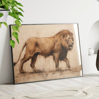 Framed Paper Print -  Regal Savannah Wanderer