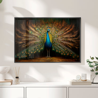 Framed Paper Print -  Regal Plumage Twilight