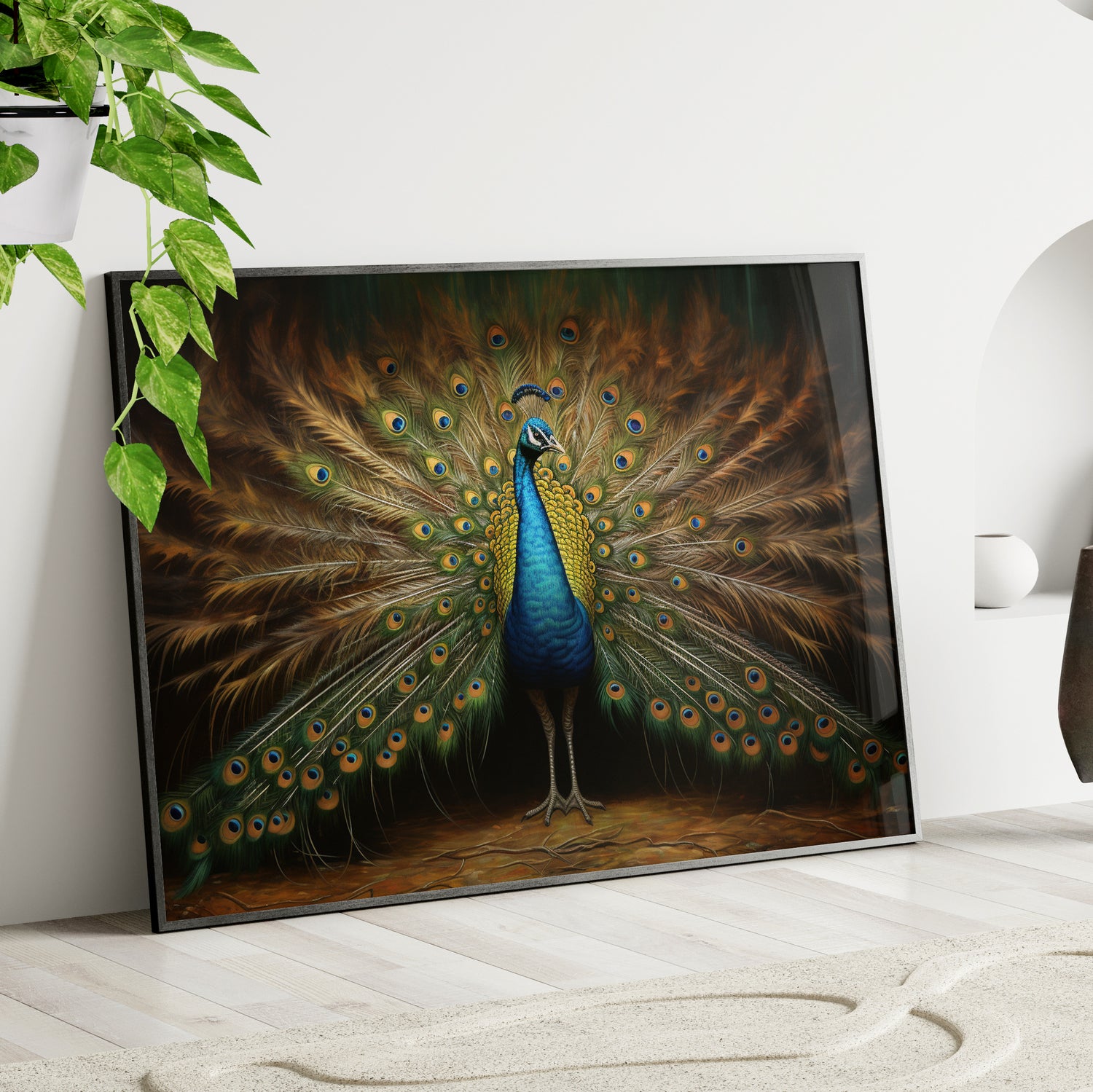 Framed Paper Print -  Regal Plumage Twilight