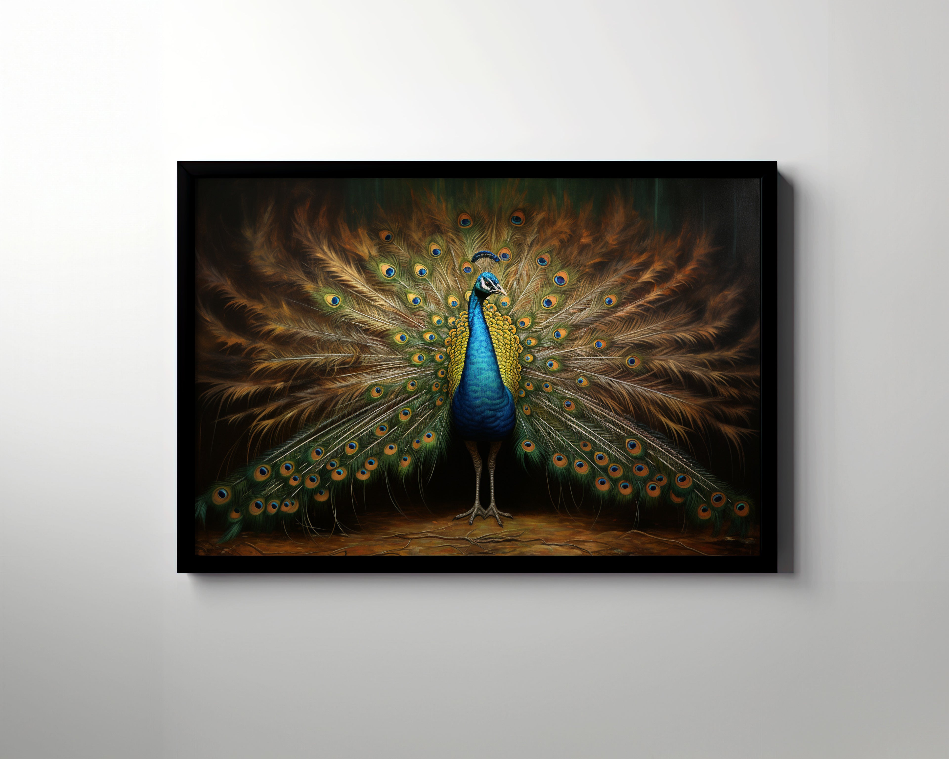 Framed Paper Print -  Regal Plumage Twilight